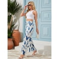 thumbnail image 6 of Usaibhir Wide Leg Pants for Women High Waisted Palazzo Pants Work Casual Flowy Tie Knot Trousers with Pockets S-XXL, 6 of 12