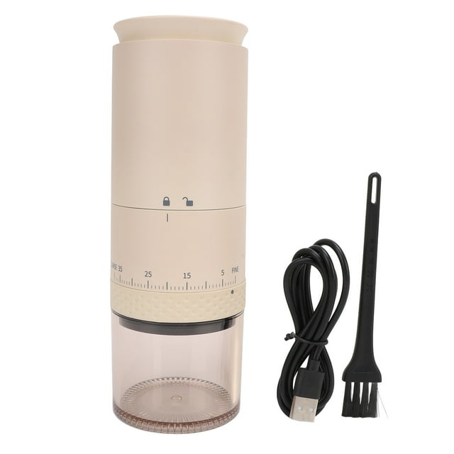 Portable Electric Coffee Bean Grinder with Digital Display, USB Fast-Charging 1500mAh Battery, 38 Adjustable Grind Settings, Food-Grade ABS Material, Compact Coffee Mill for Home, Office & Travel -