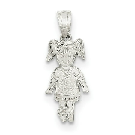 925 Sterling Silver Sports Girl Charm (20mm x 10mm)