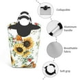 thumbnail image 4 of Bingfone Sunflowers Leaves And Birds Laundry Hamper,Large Canvas Fabric Lightweight Storage Basket Toy Organizer Dirty Clothes Collapsible, 4 of 6