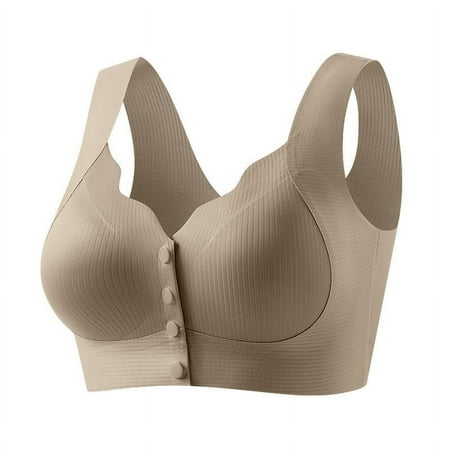 Black of Friday Deals!Clearance Staron Everyday Bras Women Stretch Front Closure Bras Comfortable No Underwire Bras Wireless Breathable Bra Plus Size Bras