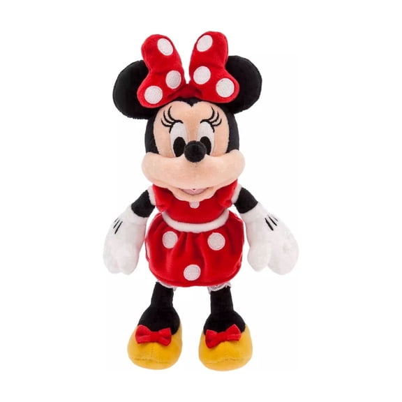Disney Store Official Mini Bean Bag Plushies – Minnie Mouse – Red Dress - Cute Stuffed Animal with Detailed Sculpting, Embroidered Features, & Bean Bag Bottom - Plush Toys for Kids