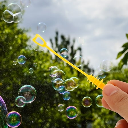 FRCOLOR 20pcs Empty Bubble Bottle Set with Bubble Sticks and Wands in Random Colors