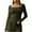 Army Green, variant on Timegard Womens Long Sleeve Shirts Fall Fashion Square Neck Slim Going out Tops Basics Tees Clothes