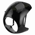 thumbnail image 1 of Deflector de viento para faros delanteros de 7 pulgadas, parabrisas universal para motocicletas (lente negra brillante), 1 of 15