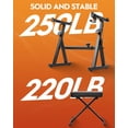 thumbnail image 5 of Piano Keyboard Stand & Bench Set, Z-Style Portable Heavy Duty Digital Piano Stand for 54-88 Key Electric Pianos & X-Style Adjustable Piano Bench, Chair, Black, SKT-02S & SPB-M10, 5 of 14