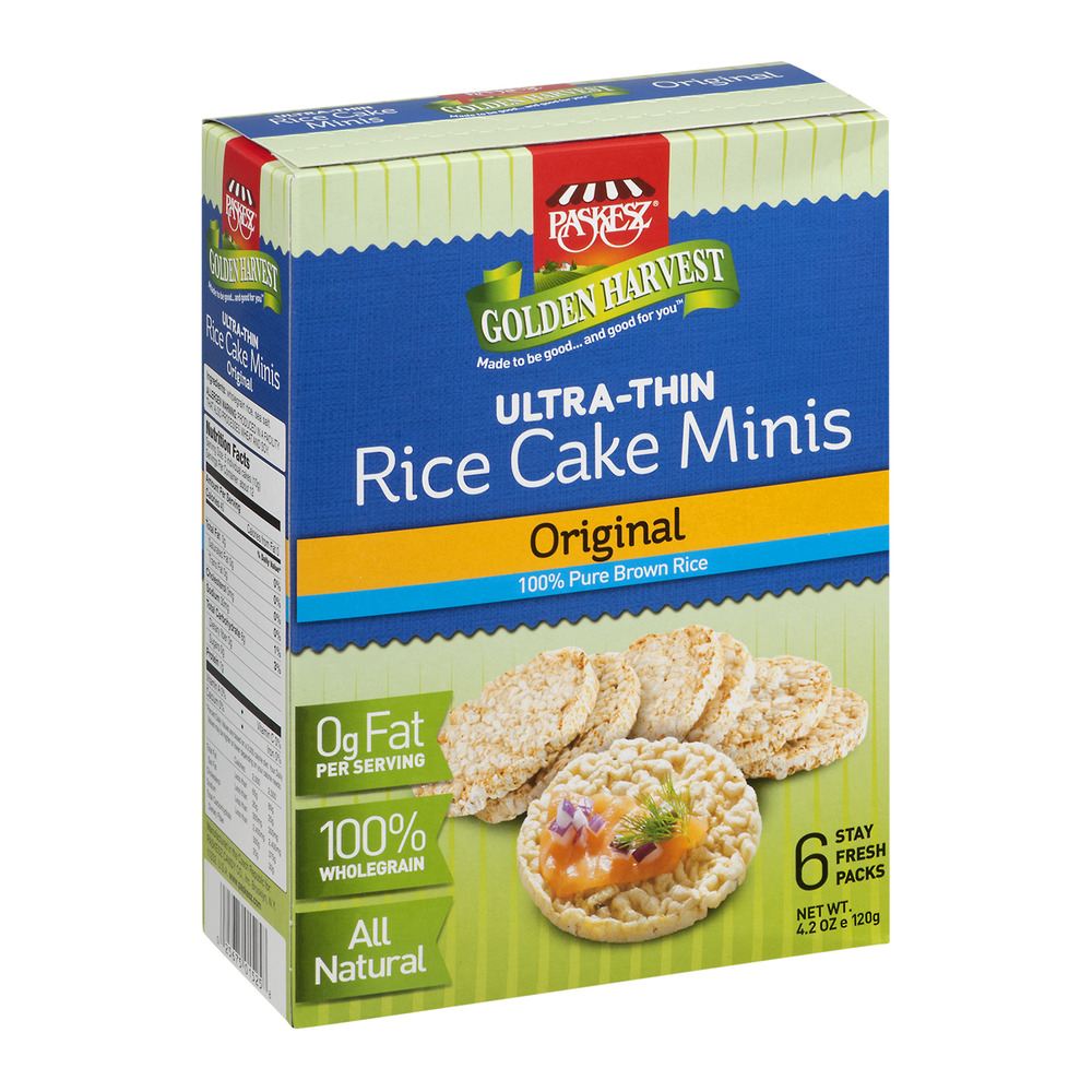 Paskesz Golden Harvest Rice Cake Minis Original Packs - 6 CT