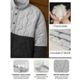 thumbnail image 6 of Womens Insulated Puffer Jacket Quilted Down Lightweight Army Green & Cream-S, 6 of 9
