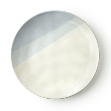 DOWAN Alfresco Ceramic Salad Pasta Plate 1 Piece 10-inch Blue Serving Dish For Dessert Cold Heat Resistant Fruit - Microwave/oven/Dishwasher Safe