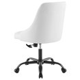 thumbnail image 6 of Computer Work Desk Swivel Tufted Chair, Faux Vegan Leather, Black White, Modern Contemporary Urban Design, Home Business Office Furniture, 6 of 9