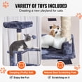 thumbnail image 4 of VEVOR Cat Tree 60.6" Cat Tower with Cat Condo Sisal Scratching Post Dark Grey, 4 of 9