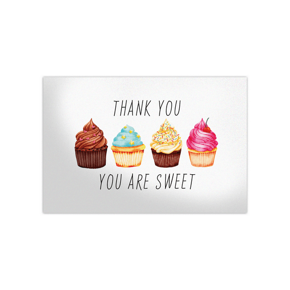 Pro Supply Global (50) count of 4x6 Cupcake Thank You Insert Cards