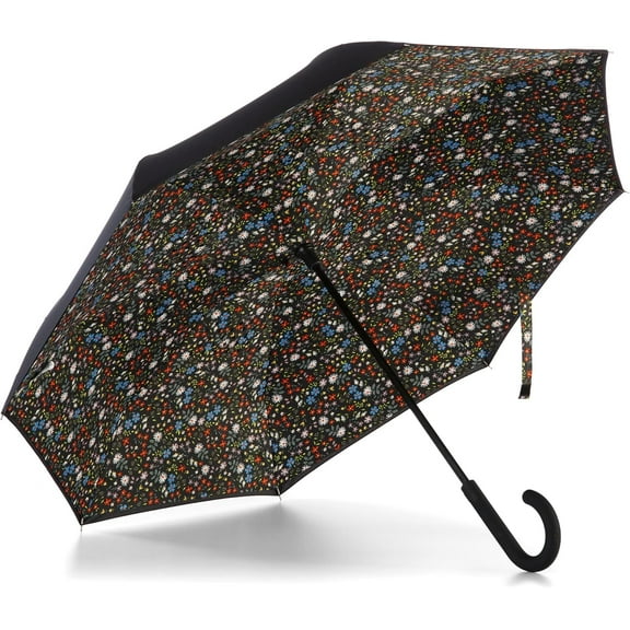 InBrella - Reverse Close Umbrella with Invisible Water Repellent Coating - Auto Close, Inverted, Dripless, and Stormproof for Rainy Weather