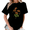 1-Black, variant on Giffimy Women Vintage Orange Wildflower Bouquet Graphic Crew Neck Daily Casual Short Sleeve S-5XL Black Tops