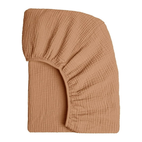 VogueV 52X28In Toddler Cotton Fitted Sheet, 9In Deep Pocket, 2-Pack Breathable Combed-Crib Sheets for Standard teen Mattress, Pre-Washed, Boho Neutral, teen-Shower Gift, 1X teen Bed Sheet