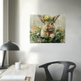 thumbnail image 4 of Nawypu  Cute Bunny Wall Art Orange Flowers Canvas Print Picture Farmhouse Wall Decor rabbit-1, 4 of 5