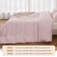 thumbnail image 2 of TechForma 100% Cotton Duvet Cover Set, Pink Double Layer Gauze Bed Set, 3 pcs Breathable & Crisp Soft Duvet Cover Set, Twin, 2 of 9