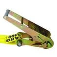 thumbnail image 2 of 3" x 20' Yellow Ratchet Strap w/ Flat Hooks, 2 of 4