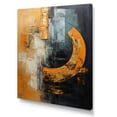 thumbnail image 2 of Designart "Copper Crescents In Black I" Abstract Shapes Wall Art Living Room, 2 of 7