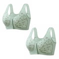 thumbnail image 1 of ameIAEA 2 Pcs Women Front Closure Bras Push Up Button Bra Full Coverage No Underwire Everyday Bra, 1 of 3