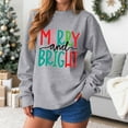 thumbnail image 4 of adviicd Christmas Sweatshirt for Women Merry and Bright Sweaters Crewneck Fashion Winter Pullover (Grey, L), 4 of 6