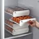 thumbnail image 4 of Cajón para guardar huevos de 32 rejillas para refrigerador, rejilla transparente de doble capa para guardar huevos, caja para huevos de cocina que ahorra espacio, soporte para bandeja para huevos, 4 of 4