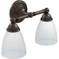 thumbnail image 1 of Moen Yb2262Orb Brantford - Mueble De Baño Con 2 Luces Y Montaje Doble, Cristal Esmerilado, Bronce Aceitado, 1 of 1
