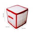 thumbnail image 2 of Baubles Storage Box Christmas Balls Storage Xmas Tree Decorations Organizer Bauble Storage Divider T Transparent & Red plastic, 2 of 7