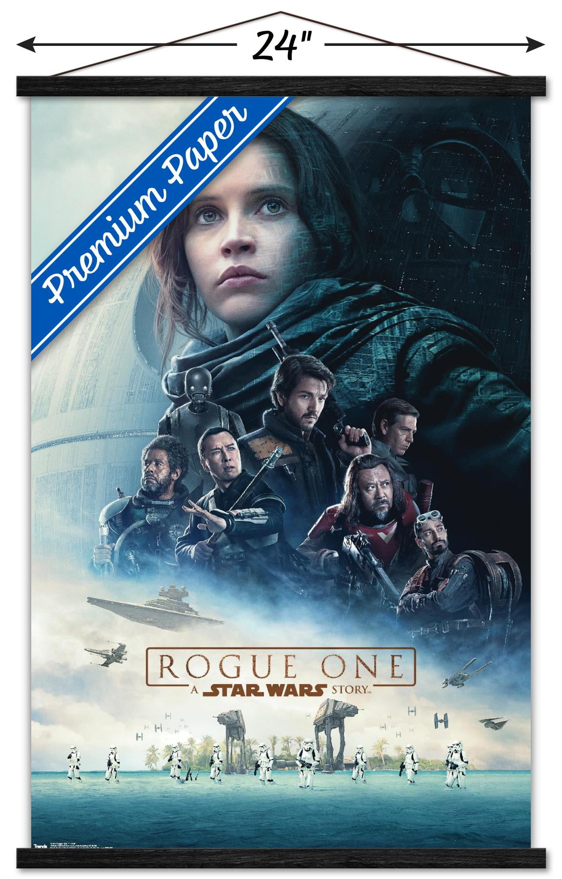 Star Wars: Rogue One - Unit Wall Poster with Wooden Magnetic Frame, 22.375" x 34"