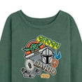thumbnail image 3 of Star Wars - The Mandalorian Mando Grogu Stickers  - Wo Men's French Terry Long Sleeve Pullover, 3 of 5
