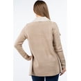 thumbnail image 2 of Women Faux/Suede Knit Open Front Cardigan with Pockets, 2 of 3