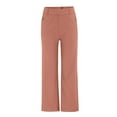 thumbnail image 5 of MQLKF Women Stretch Twill Cropped Wide Leg Pant Women’s High Waist Casual Wide Leg Pants Lightweight Loose Regular Women's Sweatpants, 5 of 5