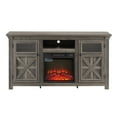 thumbnail image 6 of 60" Farmhouse Fireplace TV Stand for TVs up to 70 inch, Entertainment Center with 20" Electric Fireplace,Rustic TV with Glass Barn Doors for Living Room, Adjustable Shelf, 6 of 6