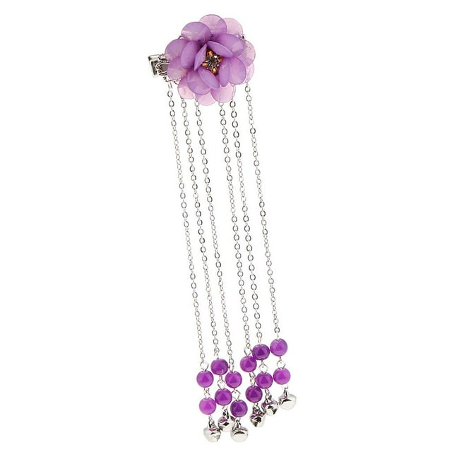 Pasador de borla Pasador Pasador de novia Boda Dama Niñas Accesorios para el cabello Púrpura