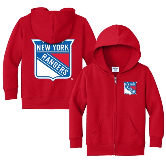 Toddler Chad & Jake Red New York Rangers Logo Full-Zip Hoodie Jacket