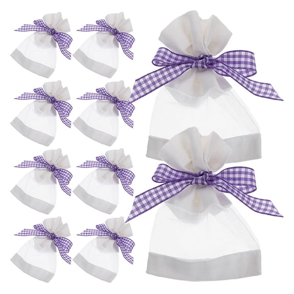 Amosfun 20Pcs Drawstring Mesh Lavender Sachet Bags for Closet Air Freshener and Home Organization