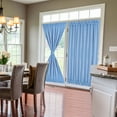 thumbnail image 2 of Unique Bargains Solid Window French Door Curtain Panel Sky Blue 54" x 72", 2 of 8