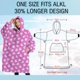 thumbnail image 4 of Oversized Wearable Blanket Hoodie,Cute Halloween Ghosts Pattern Sherpa Blanket Hoodie with Super Pockets,Super Warm Fuzzy Pullover for Women & Men, 4 of 6