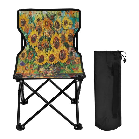 YAZAOO Camping Chairs Modern Sunflower Symphony Pattern Folding chair