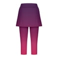 thumbnail image 4 of KHONTS Women's Tennis Skirt Leggings High Waist Tummy Control Athletic Yoga Capri Golf Pants Workout Clothing XXL, 4 of 7