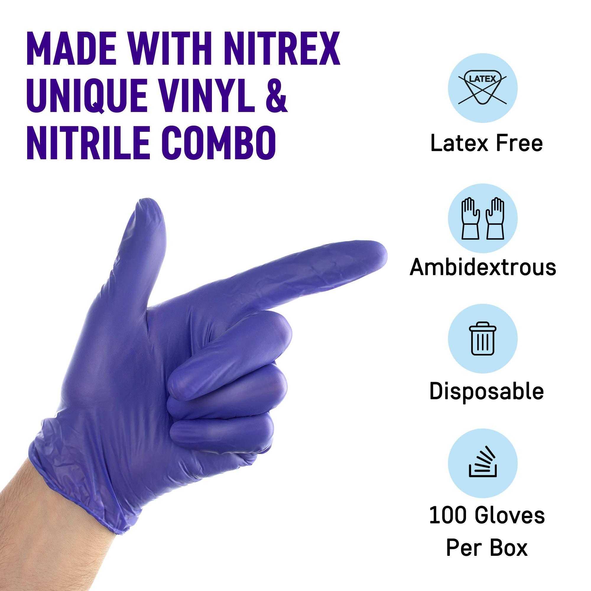 blue sapphire nitrile gloves