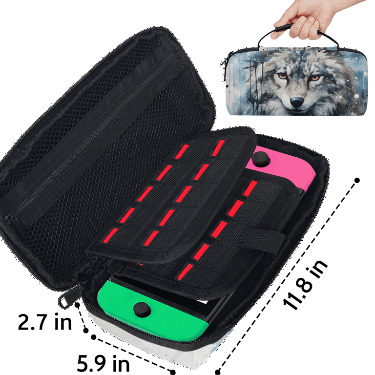 Herdesigns Wolf Carrying Case for Nintendo Switch 2 with 20 Game