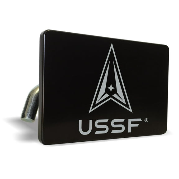 [Officially Licensed Product] - United States Space Force (USSF) Logo - Premium QuaIity Anodized Billet Aluminum Laser Etched UV Resistant Metal Car Trailer/Tow Hitch Cover for 2" Receivers