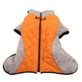 thumbnail image 1 of Chaleco reflectante de cuello alto para perro, chaqueta gruesa y cálida para clima frío, para otoño e invierno, gris y naranja, 1 of 8