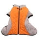 thumbnail image 1 of Chaleco reflectante de cuello alto para perro, chaqueta gruesa y cálida para clima frío, para otoño e invierno, gris y naranja, 1 of 8