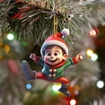 thumbnail image 4 of Ganfancp Colgante Acrílico de Árbol de Navidad Enano Colgante de Muñeca China con Impresión Plana Enana Mona Ofertas de La Semana 1* Colgante, 4 of 6
