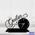 thumbnail image 3 of Handmadetneonsign Guitar Tabletop Metal Clock, Guitar Desktop Clock, Desk Circle Clock Home Decor 93250, 3 of 4