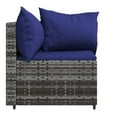 thumbnail image 6 of vidaXL Patio Corner Sofas with Cushions 2 pcs Gray Poly Rattan, 6 of 7