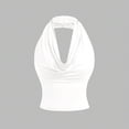 thumbnail image 5 of Stylish Multifunction Sleeveless Tank Top for Women with Pockets Breathable Casual Wear Knit BlendWhiteXS, 5 of 6