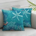thumbnail image 3 of nygtbtfer Square Pillow Covers with Zipper Abstract and Pattern Themed Velvet Decorative Comfortable Sofa Outdoor Throw Pillow Covers Pack of 2 White, 3 of 7